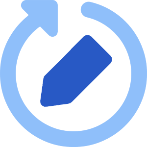 Rewrite Rephrase Pen Arrow Icon from Core Flat Set