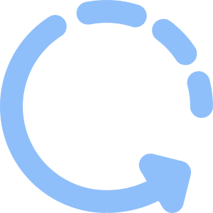Rotate Left Dash 2 Icon from Core Flat Set