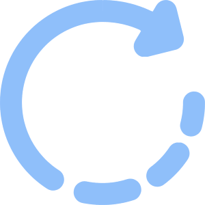 Rotate Right Dash 1 Icon from Core Flat Set