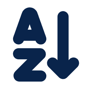 AZ Sort Ascending Letters Fill Icon from Mingcute Fill Set