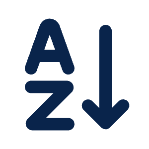 AZ Sort Ascending Letters Line Icon from Mingcute Line Set