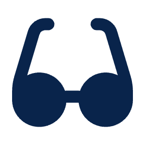 Eyeglass Fill Icon from Mingcute Fill Set