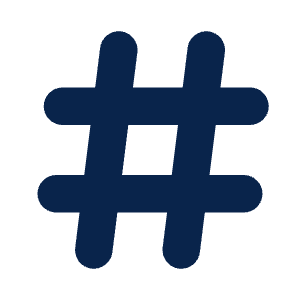 Hashtag Fill Icon from Mingcute Fill Set