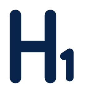 Heading 1 Fill Icon from Mingcute Fill Set