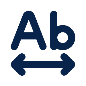 Letter Spacing Line Icon from Mingcute Line Set