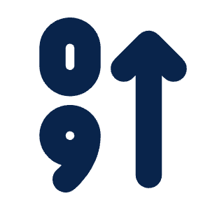 Numbers 09 Sort Descending Fill Icon from Mingcute Fill Set