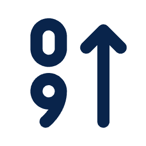 Numbers 09 Sort Descending Line Icon from Mingcute Line Set