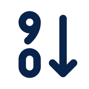 Numbers 90 Sort Descending Line Icon from Mingcute Line Set