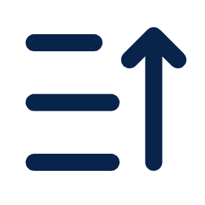 Sort Ascending Line Icon from Mingcute Line Set