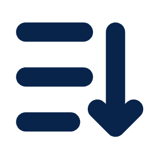 Sort Descending Fill Icon from Mingcute Fill Set