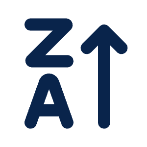 ZA Sort Ascending Letters Line Icon from Mingcute Line Set
