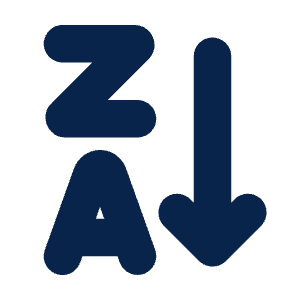 ZA Sort Descending Letters Fill Icon from Mingcute Fill Set