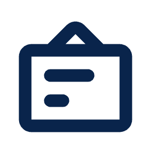 Black Board 2 Line Icon from Mingcute Line Set