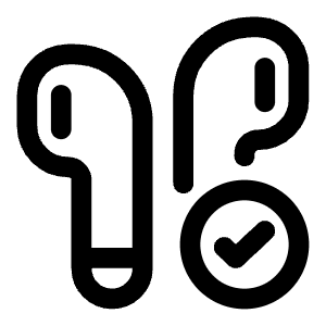 Airbuds Check Icon from Solar Linear Set