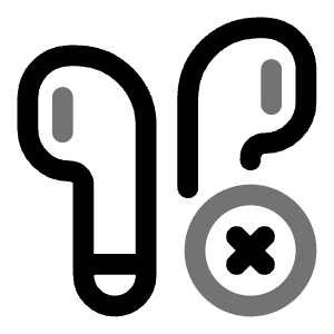 Airbuds Remove Icon from Solar Line Duotone Set