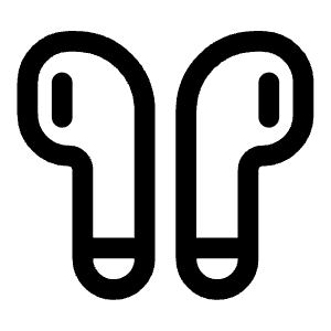 Airbuds Icon from Solar Linear Set