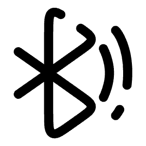 Bluetooth Wave Icon from Solar Broken Set