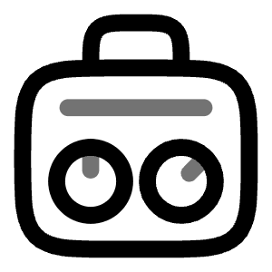 Boombox Icon from Solar Line Duotone Set