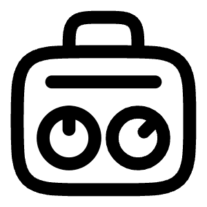 Boombox Icon from Solar Linear Set