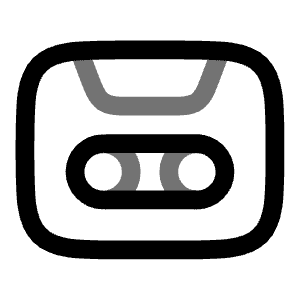 Cassette 3 Icon from Solar Line Duotone Set