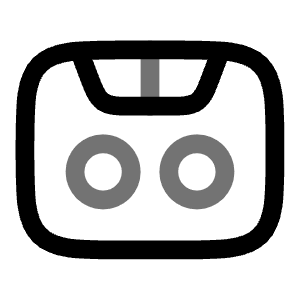 Cassette Icon from Solar Line Duotone Set
