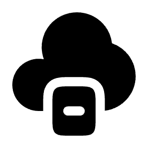 Cloud Storage Icon from Solar Bold Set