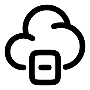 Cloud Storage Icon from Solar Linear Set