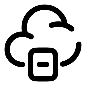 Cloud Storage Icon from Solar Broken Set