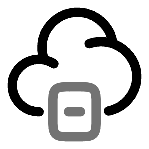 Cloud Storage Icon from Solar Line Duotone Set