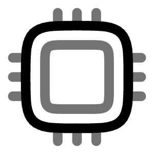 CPU Icon from Solar Line Duotone Set