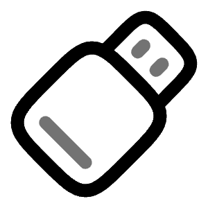 Flash Drive Icon from Solar Line Duotone Set