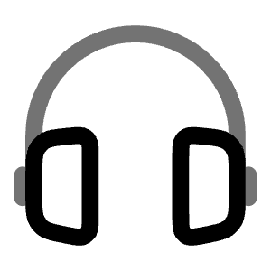 Headphones Round Icon from Solar Line Duotone Set