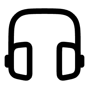 Headphones Square Icon from Solar Linear Set