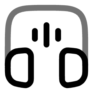 Headphones Square Sound Icon from Solar Line Duotone Set