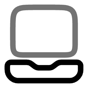 Laptop 5 Icon from Solar Line Duotone Set