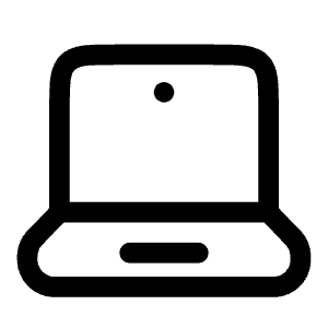 Laptop Icon from Solar Linear Set