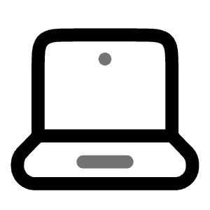 Laptop Icon from Solar Line Duotone Set