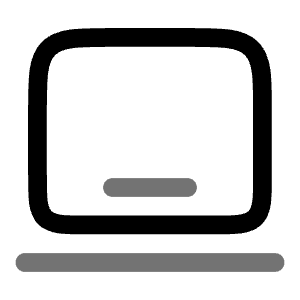 Laptop Minimalistic Icon from Solar Line Duotone Set