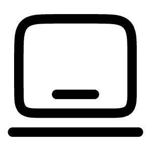 Laptop Minimalistic Icon from Solar Linear Set