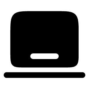 Laptop Minimalistic Icon from Solar Bold Set