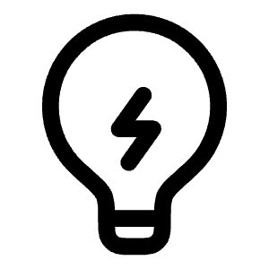 Lightbulb Bolt Icon from Solar Linear Set