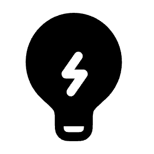 Lightbulb Bolt Icon from Solar Bold Set