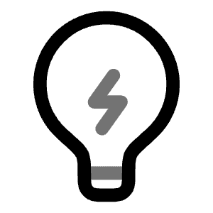 Lightbulb Bolt Icon from Solar Line Duotone Set