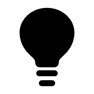 Lightbulb Minimalistic Icon from Solar Bold Set