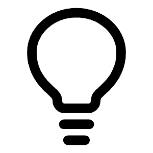 Lightbulb Minimalistic Icon from Solar Linear Set