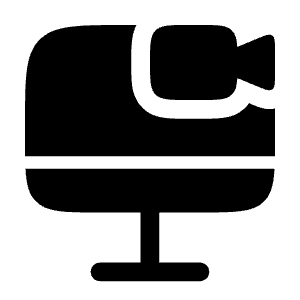 Monitor Camera Icon from Solar Bold Set
