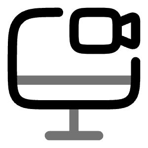 Monitor Camera Icon from Solar Line Duotone Set