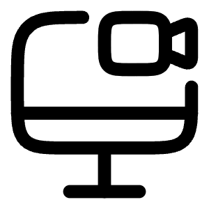 Monitor Camera Icon from Solar Linear Set