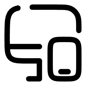 Monitor Smartphone Icon from Solar Broken Set