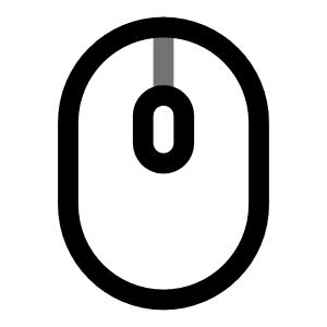 Mouse Icon from Solar Line Duotone Set